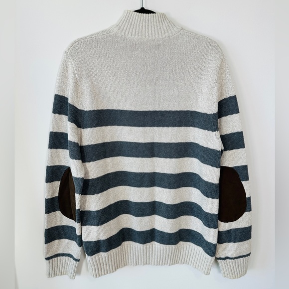 Striped Bottom Knit Pullover Sweater By Chaps Size L - Picture 5 of 11